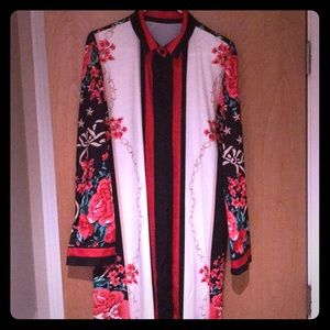 Floral Print Shirt. Can also be worn as a dress.